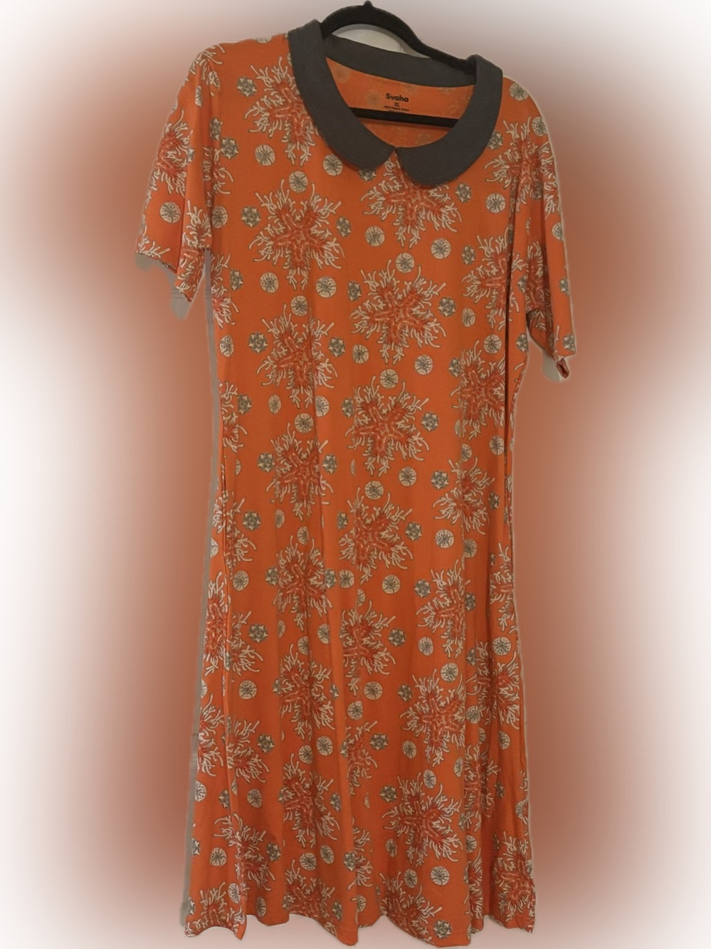 NWT Svaha Haeckel’s Asteridea Collar Midi Dress with pockets
